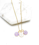 Baubles by B - Purple White KSU Kansas State University Charm Necklace Cats