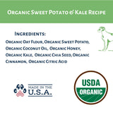 Dog Mamma's LLC - Organic Sweet Potato & Kale Recipe - Gourmet Dog Treats