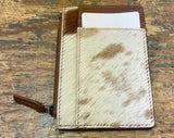 Brown Cowhide Panel Style Card Holder