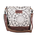 Grey Print Shoulder Bag