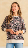 Crewneck Leopard Top - Plus