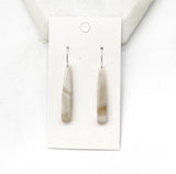 Baubles by B - Cream Neutral Pixie Drop Acrylic Earrings