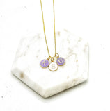 Baubles by B - Purple White KSU Kansas State University Charm Necklace Cats