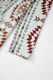 Lovesoft - Brown Western Aztec Printed Open Front Long Cardigan: Brown / 95%Polyester+5%Elastane / M