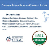 Dog Mamma's LLC - Organic Berry Banana Coconut Recipe - Gourmet Dog Treats