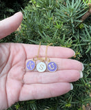 Baubles by B - Purple White KSU Kansas State University Charm Necklace Cats