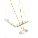 Baubles by B - Purple White KSU Kansas State University Charm Necklace Cats