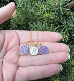 Baubles by B - Purple White KSU Kansas State University Charm Necklace Cats