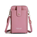 Wholesalesir - Solid Color Three-layer Single Shoulder Wallet: Red / Medium