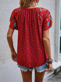 Boho Printed V Neck Plus