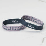 Tap To Pray® Wristband – Symbols of Faith - Taupe