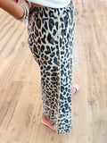 Cheetah Print Wide Leg Pants with lace