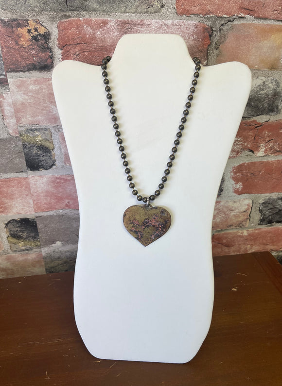 Big Antique Heart Necklace