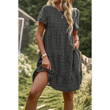 Floral Dot Ruffle Babydoll Dress
