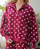 Mineral Washed Polka Dot Pullover