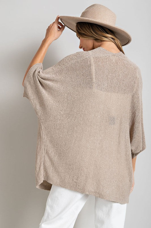 ◆UMBRO◆ Women's Waffle Short Sleeve Cardigan Oatmeal Beige Short Sleeve Soft Oatmeal Cardigan – Sunflower Skies Boutique