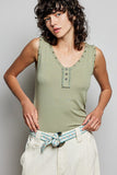 Olive Studded Tank
