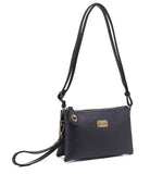 Ella   Black   |   Crossbody   Bag   +   Wristlet