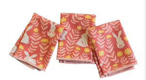 Mighty Mini Towel  Reversible - Nuthatch Bunny Meadows
