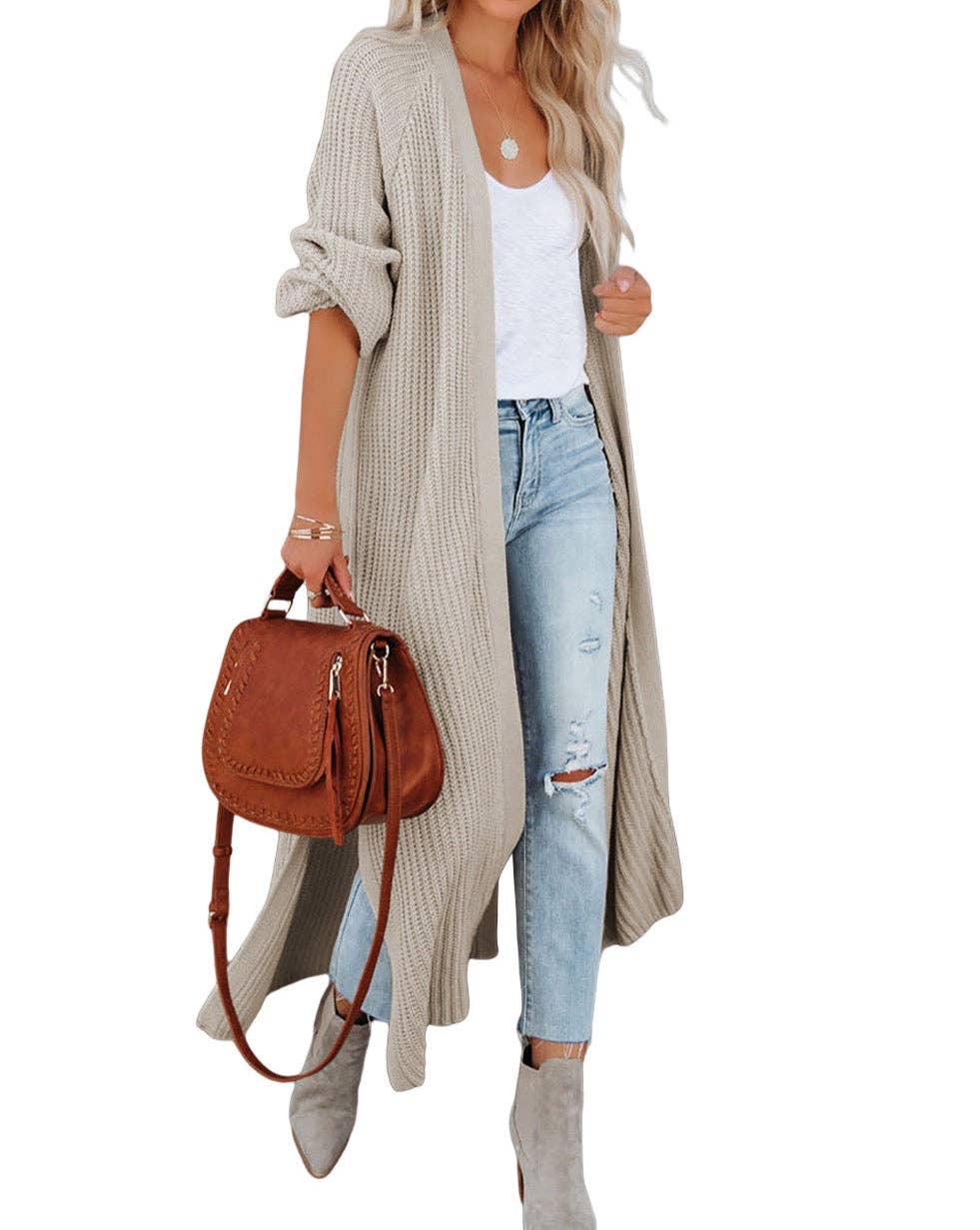 Open Front Slit Duster Cardigan – Sunflower Skies Boutique