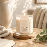 Be Still | Lavender & Sage | 9 oz. Clear Jar Soy Candle