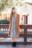 Waffle Knit Pocket Scarlet Cardigan - Plus