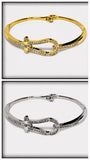 Crystal Loop Bangle Bracelet
