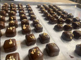 Honey Hazelnut Caramels in 70% Dark chocolate