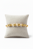 Gold Beads With Clear Crystal Beads Bracelet