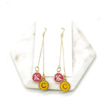 Kansas City Chiefs Football Chain Dangle Earrings