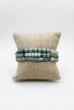 Stunning Blue Hues And Different Bead Types Bracelet