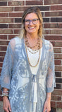 Lace Grey-Blue Cardigan