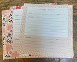 Prayer Request Cards - Summer Floral