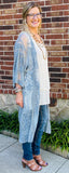Lace Grey-Blue Cardigan
