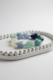 Boho Chunky Beaded Bracelet Blue Green