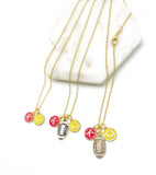 Red Yellow KC Enamel Charm Chiefs Kansas City Necklace
