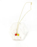 Red Yellow KC Enamel Charm Chiefs Kansas City Necklace