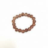 Orange Crackle Beaded Bracelet