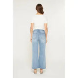 Mica Jeans - High Rise Wide Raw Hem