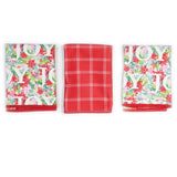 Once Again Home Co. - Mighty Mini Towel (Set of 3) Reversible - Marie Le Moal Joyful Foliage: Red