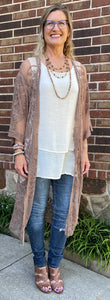 Lace Taupe Cardigan
