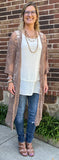 Lace Taupe Cardigan