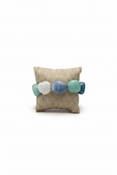 Boho Chunky Beaded Bracelet Blue Green