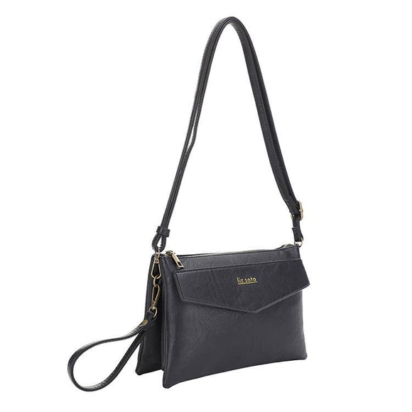 Liz Soto Handbags - Lexi 3318 cross body with wristlet: Black