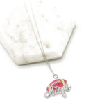 Silver Chiefs Bling Statement Charm Necklace KC Kansas City