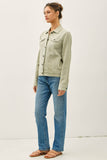 Lightweight Linen Blend Buttoned Jacket - Be Cool