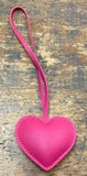 Valentine's Leather Heart Bag Charm
