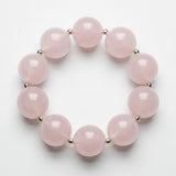 Big Beaded Pink Quartz Bracelet
