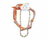 Scarf With Gold Necklace Set