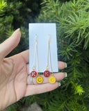 Kansas City Chiefs Football Chain Dangle Earrings